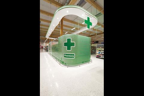 The pharmacy is designed as a shop-in-shop